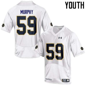 Youth Notre Dame Fighting Irish Kier Murphy #59 White Embroidery Game Jerseys 481723-585