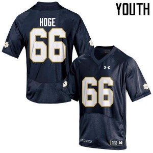 Youth Notre Dame Fighting Irish Tristen Hoge #66 High School Navy Blue Game Jerseys 449691-556