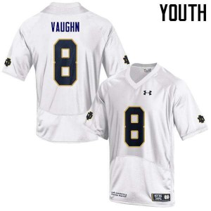 Youth Notre Dame Fighting Irish Donte Vaughn #8 White Game High School Jerseys 873009-595