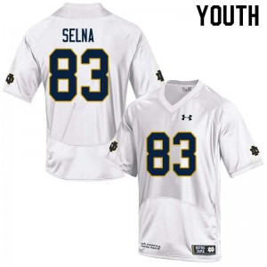 Youth Notre Dame Fighting Irish Charlie Selna #83 Stitched Game White Jersey 651490-982