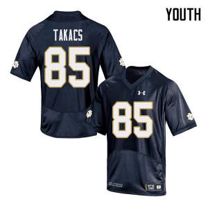 Youth Notre Dame Fighting Irish George Takacs #85 Game Navy Embroidery Jerseys 891268-906