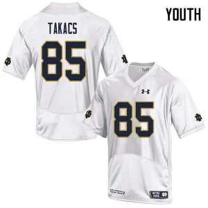 Youth Notre Dame Fighting Irish George Takacs #85 College White Game Jerseys 940149-671