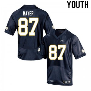 Youth Notre Dame Fighting Irish Michael Mayer #87 Embroidery Game Navy Jerseys 914832-405