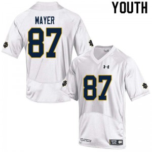Youth Notre Dame Fighting Irish Michael Mayer #87 College White Game Jersey 469808-313