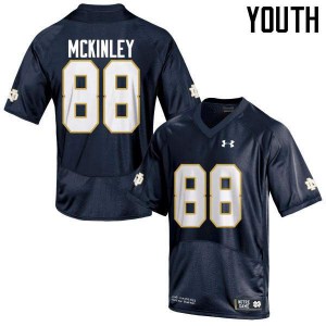 Youth Notre Dame Fighting Irish Javon McKinley #88 Navy Blue Stitched Game Jerseys 697202-424
