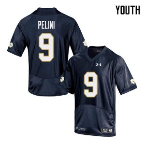 Youth Notre Dame Fighting Irish Patrick Pelini #9 Embroidery Navy Game Jersey 129864-175