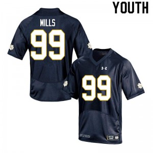 Youth Notre Dame Fighting Irish Rylie Mills #99 Game College Navy Jersey 721027-423