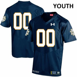 Youth Notre Dame Fighting Irish Custom #00 Navy Authentic Embroidery Jerseys 753328-365